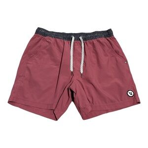 Vuori Kore Lined Athletic Shorts Men’s L Light Red 4 Way Stretch